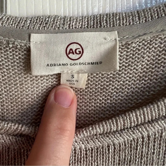 AG by Adriano Goldschmied Long Sleeve Scoop neck sparkle sweater - Picture 3 of 8